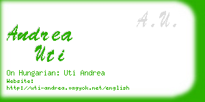 andrea uti business card